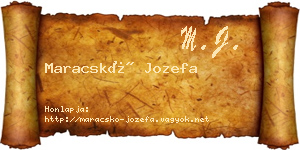 Maracskó Jozefa névjegykártya